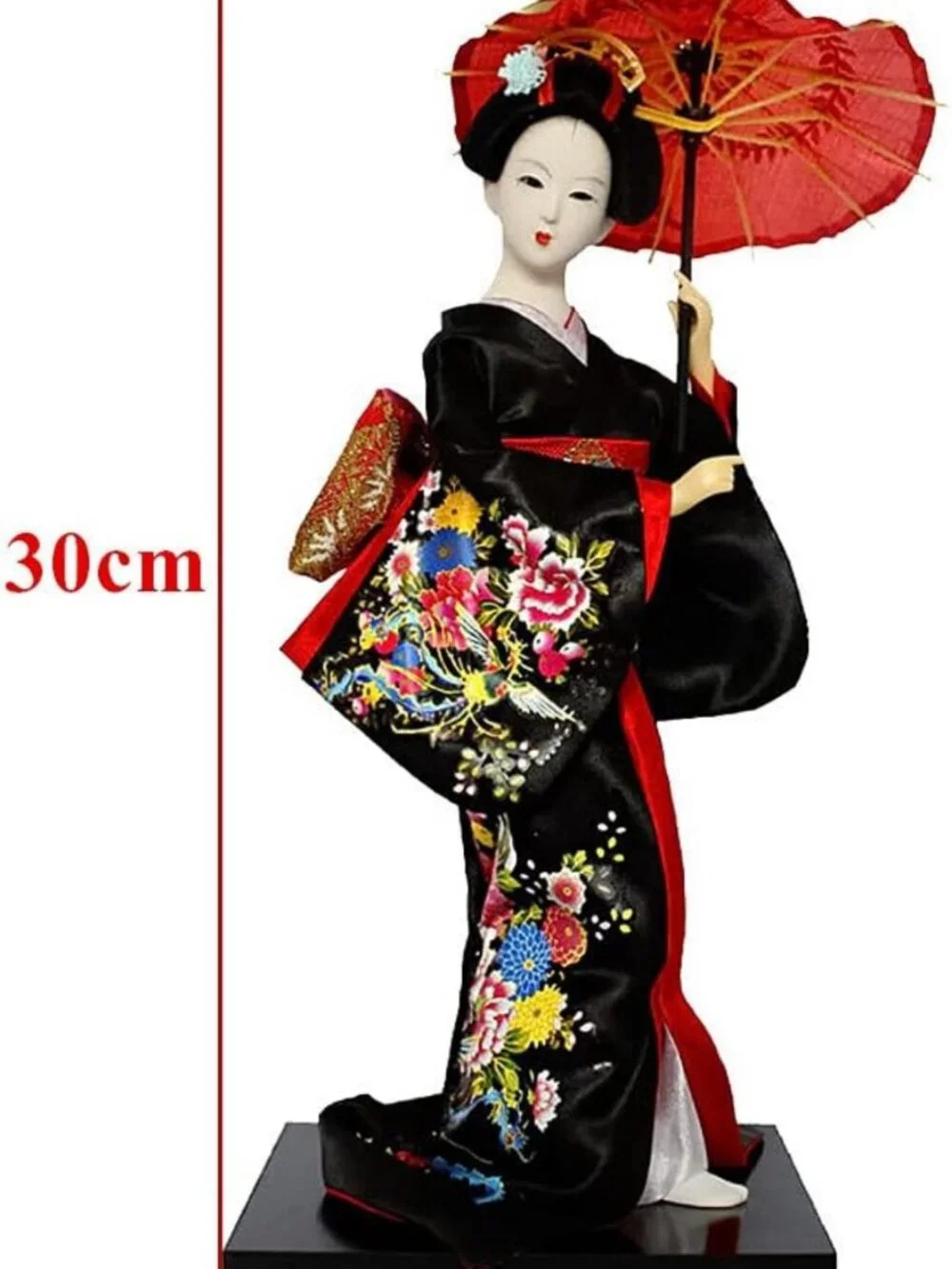 12-Inch Japanese Geisha Kimono Doll - Collectible Asian Figurine & Gift